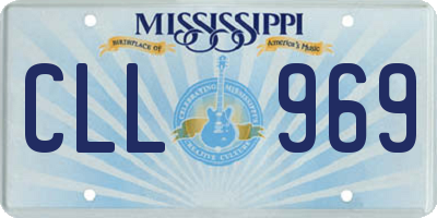MS license plate CLL969
