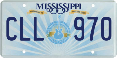 MS license plate CLL970
