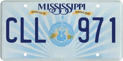 MS license plate CLL971