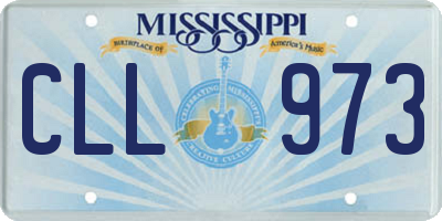 MS license plate CLL973