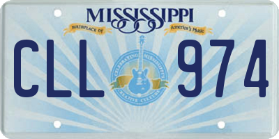 MS license plate CLL974