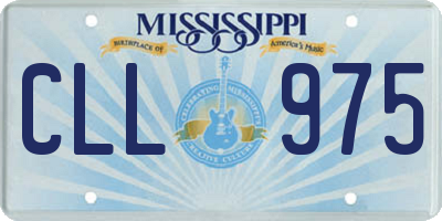 MS license plate CLL975