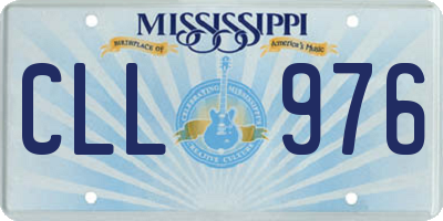 MS license plate CLL976