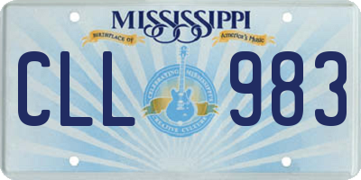 MS license plate CLL983