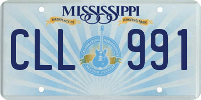 MS license plate CLL991