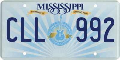 MS license plate CLL992