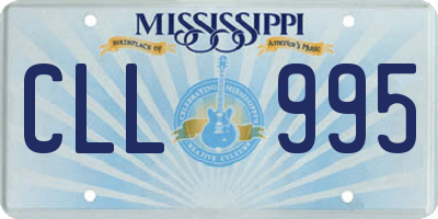 MS license plate CLL995