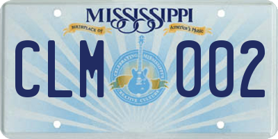 MS license plate CLM002