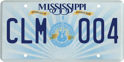 MS license plate CLM004