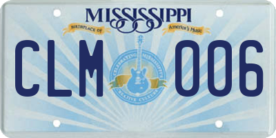 MS license plate CLM006