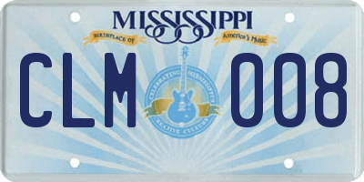 MS license plate CLM008