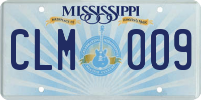 MS license plate CLM009