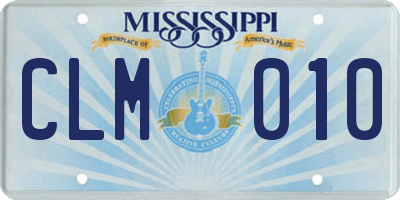 MS license plate CLM010