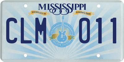MS license plate CLM011
