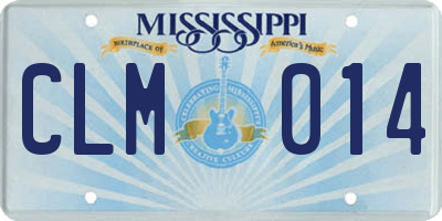 MS license plate CLM014