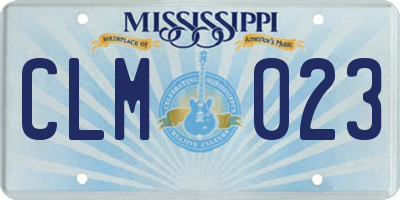 MS license plate CLM023