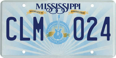 MS license plate CLM024