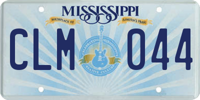 MS license plate CLM044