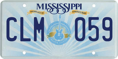 MS license plate CLM059