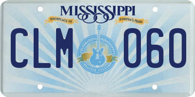 MS license plate CLM060