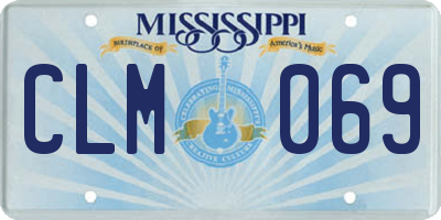 MS license plate CLM069