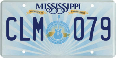 MS license plate CLM079