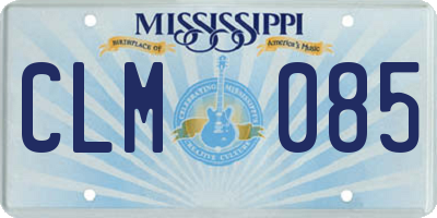MS license plate CLM085