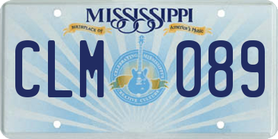 MS license plate CLM089