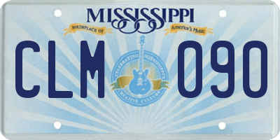 MS license plate CLM090