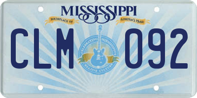 MS license plate CLM092