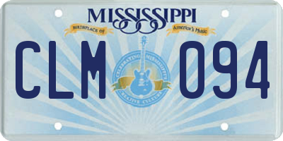 MS license plate CLM094