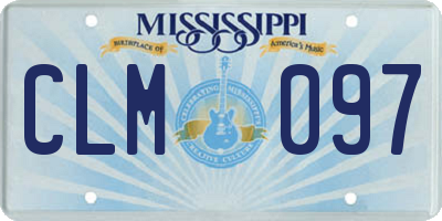 MS license plate CLM097