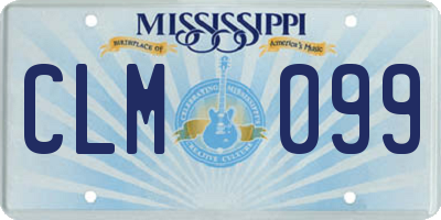 MS license plate CLM099