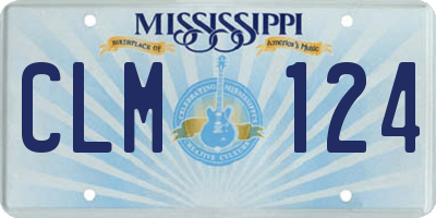 MS license plate CLM124