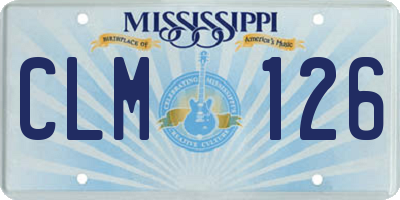 MS license plate CLM126