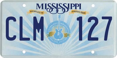 MS license plate CLM127