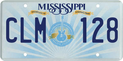 MS license plate CLM128