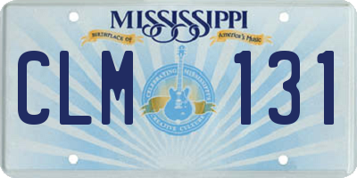 MS license plate CLM131