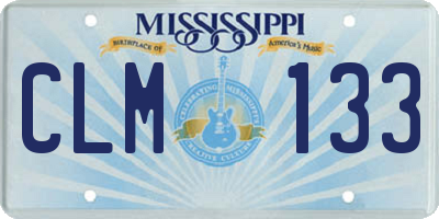 MS license plate CLM133