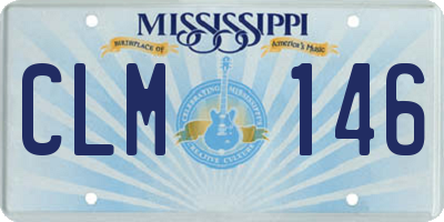 MS license plate CLM146