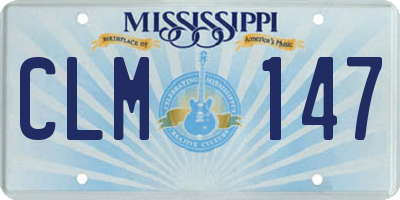 MS license plate CLM147