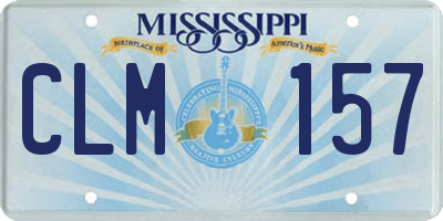 MS license plate CLM157