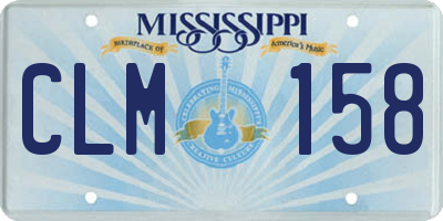 MS license plate CLM158