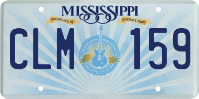 MS license plate CLM159