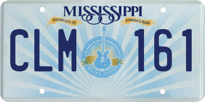 MS license plate CLM161
