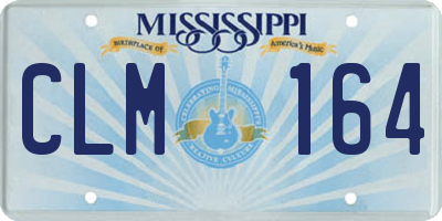 MS license plate CLM164