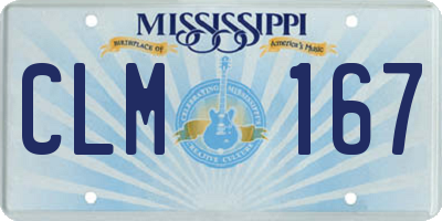 MS license plate CLM167