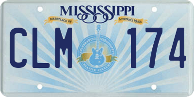 MS license plate CLM174