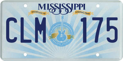 MS license plate CLM175
