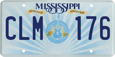 MS license plate CLM176